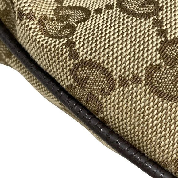 Auth GUCCI GG Pattern, Shelly (Web) 189749 Beige Red Green Jacquard Leather - Picture 12 of 16